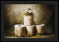 Charmerende komposition af margueritter og rullede teksturer.-4