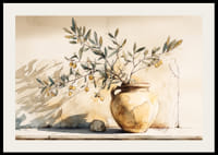 Tidløs skønhed med motivet af en antik potte prydet med olivengrene.-2