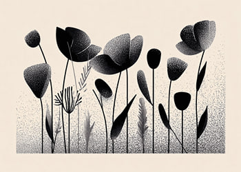 Plakat Monochrome Meadow
