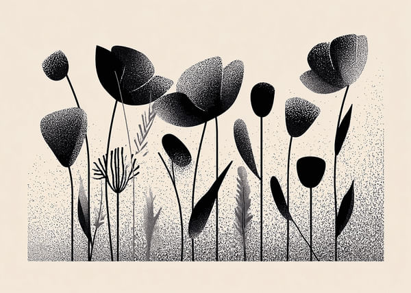Plagát Monochrome Meadow