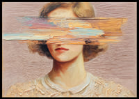 Elegant face hidden behind abstract brush strokes.-6