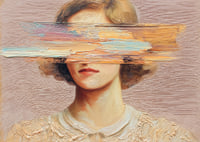 Elegant face hidden behind abstract brush strokes.-7