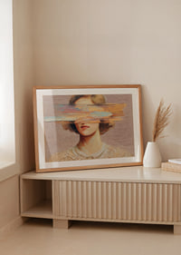 Elegant face hidden behind abstract brush strokes.-8