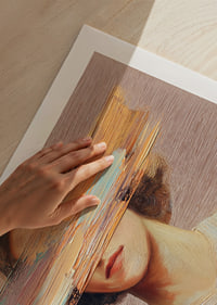Elegant face hidden behind abstract brush strokes.-9