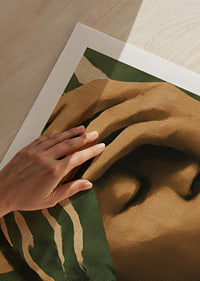 A meditative image in earthy tones with an elegant patterned shawl.-9