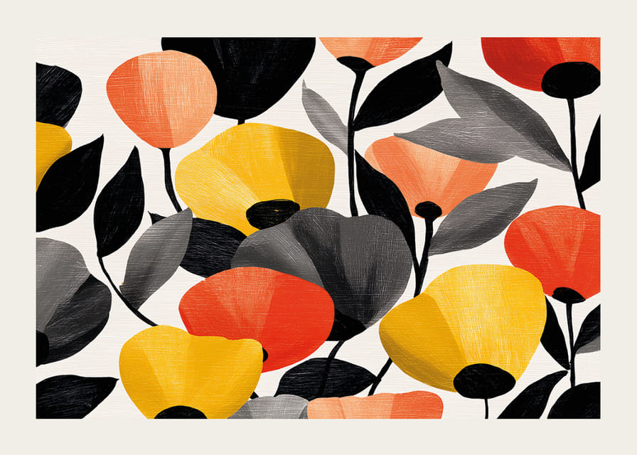 Le motif floral coloré crée de la vitalité et de la joie.-12