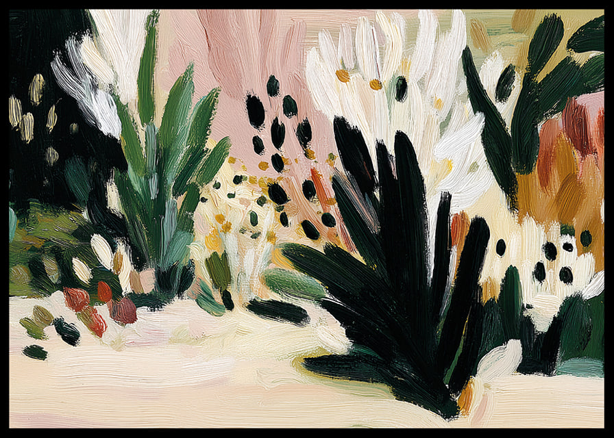 Vibrant flowers dance in soft brushstrokes.-12