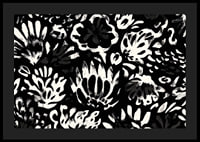 Black and white flowers create a dramatic pattern.-4