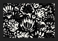 Black and white flowers create a dramatic pattern.-5