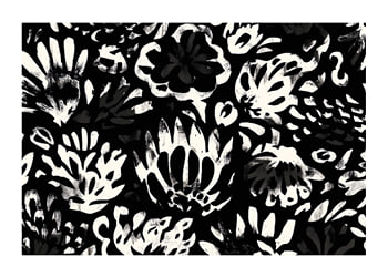 Póster Dark Floral Symphony