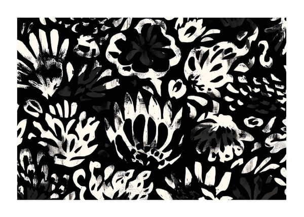Plagát Dark Floral Symphony