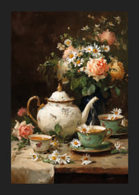 Blomstertesett med roser skaper en tidløs eleganse.-5