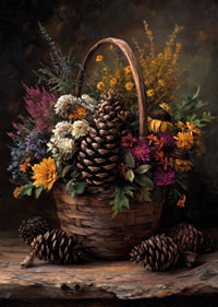 Höstens rikedom i ett färgsprakande blomsterarrangemang.-7