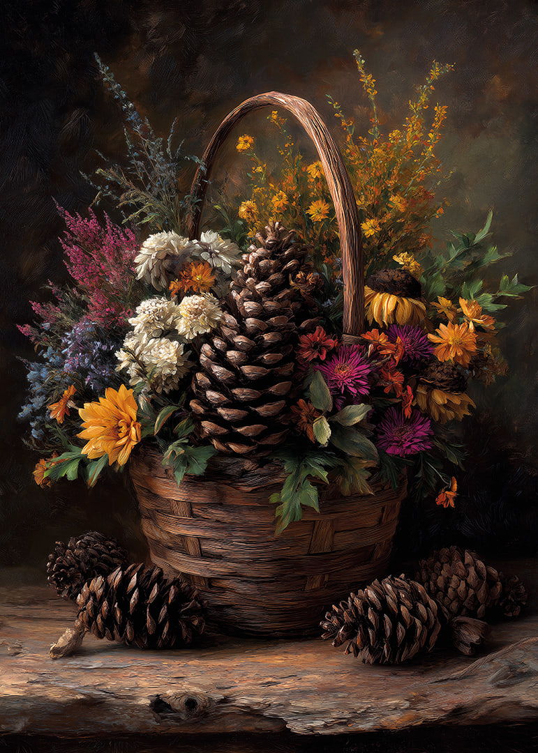 Höstens rikedom i ett färgsprakande blomsterarrangemang.-12