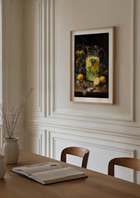 A refreshing pitcher of lemonade surrounded by flowers.-8