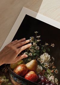 Colorful fruits and flowers in harmonious balance.-9