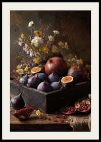 Blomster og frugter skaber en efterårsagtig harmoni.-2