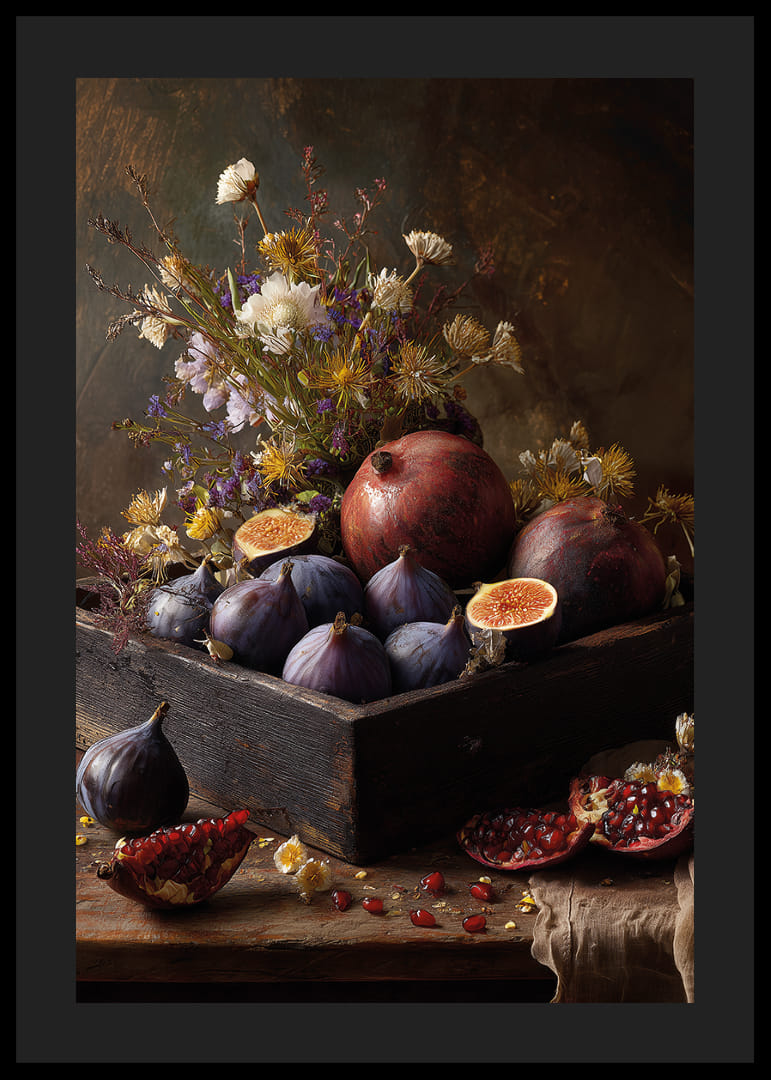 Blomster og frugter skaber en efterårsagtig harmoni.-12