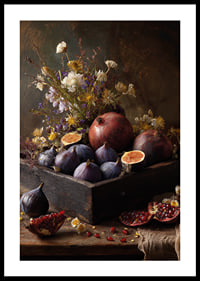 Flowers and fruits create an autumnal harmony.-0