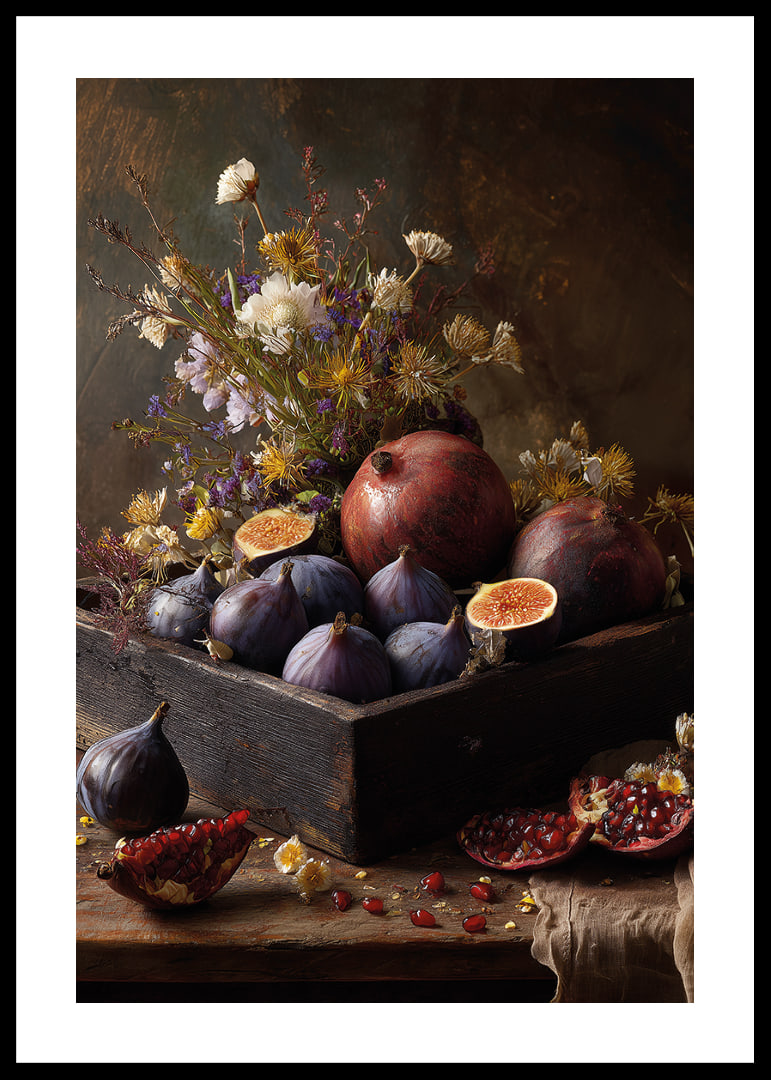 Flowers and fruits create an autumnal harmony.-12