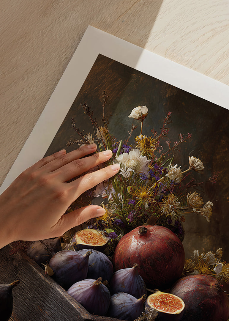 Flowers and fruits create an autumnal harmony.-12
