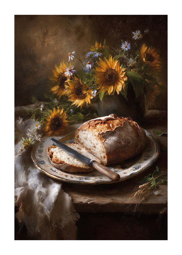 Plagát Bread and Blooms