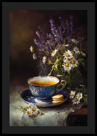 Calm tea experience with lavender and daisies.-4