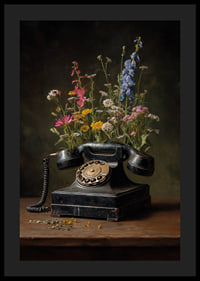 The magic of the old telephone is combined with the beauty of flowers.-4