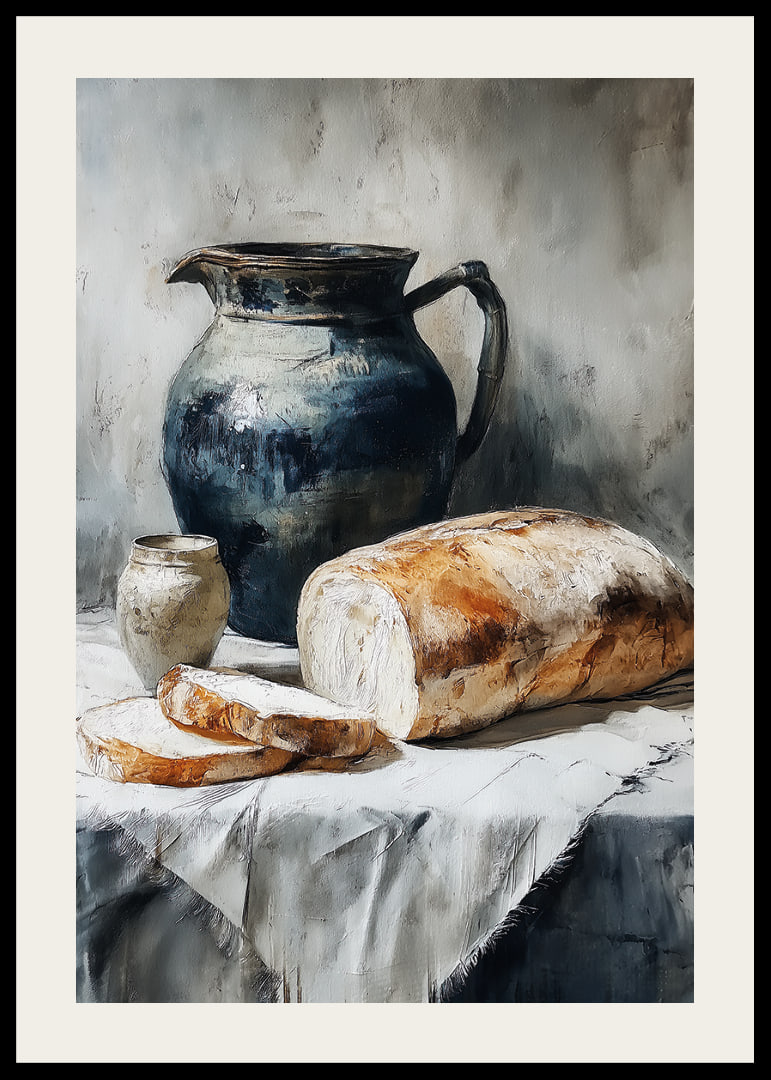 Bread and ceramics in a harmonious and timeless composition.-12