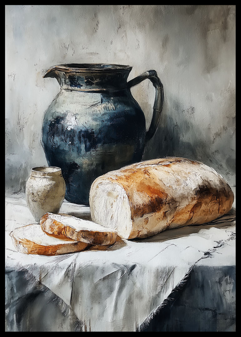 Pain et céramique dans une composition harmonieuse et intemporelle.-12