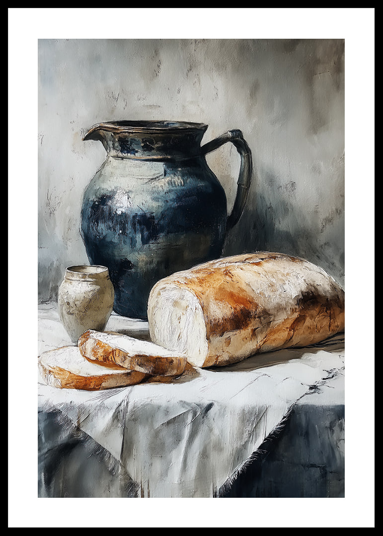Bread and ceramics in a harmonious and timeless composition.-12