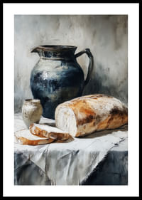 Pain et céramique dans une composition harmonieuse et intemporelle.-0