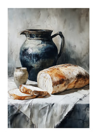 Bread and ceramics in a harmonious and timeless composition.-1