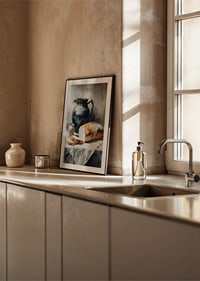 Bread and ceramics in a harmonious and timeless composition.-8