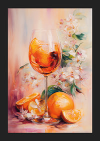Färgstarkt möte mellan citrus och blomster i elegant harmoni.-5