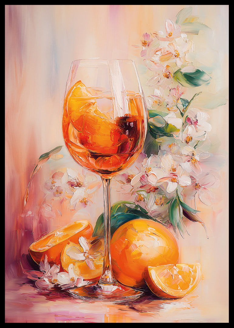 Färgstarkt möte mellan citrus och blomster i elegant harmoni.-12