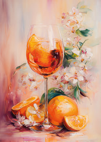Färgstarkt möte mellan citrus och blomster i elegant harmoni.-7