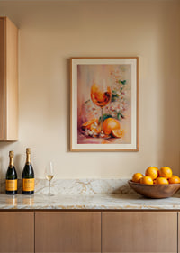 Färgstarkt möte mellan citrus och blomster i elegant harmoni.-8