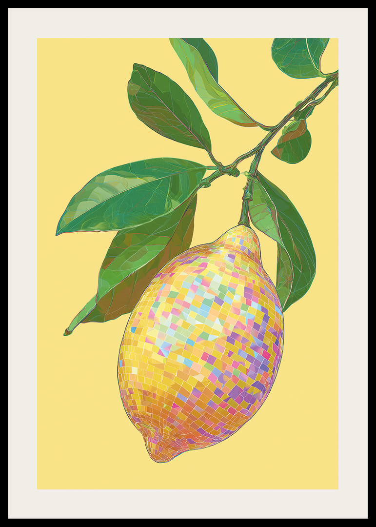 Egy ragyogó citrom csillog a napsütéses háttér előtt.-12