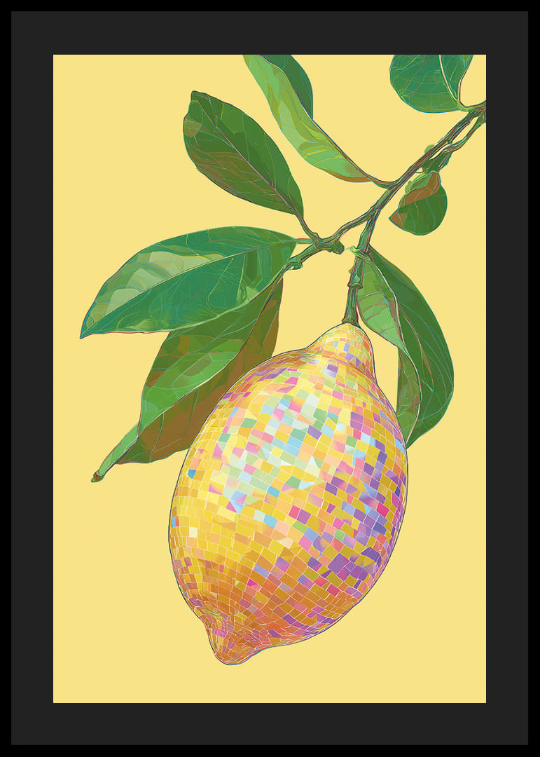 Egy ragyogó citrom csillog a napsütéses háttér előtt.-12