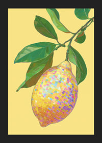 A radiant lemon sparkles against a sunny background.-5