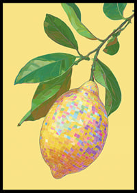 A radiant lemon sparkles against a sunny background.-6
