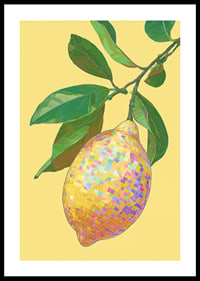 A radiant lemon sparkles against a sunny background.-0