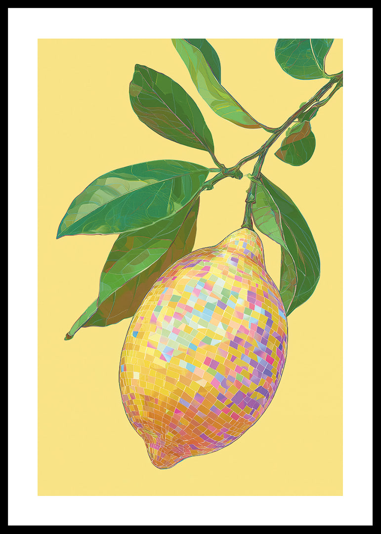 A radiant lemon sparkles against a sunny background.-12