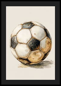 Senas futbolo kamuolys turi laiko tėkmės žymių.-4