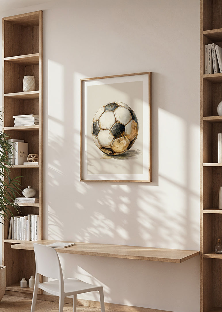Senas futbolo kamuolys turi laiko tėkmės žymių.-12