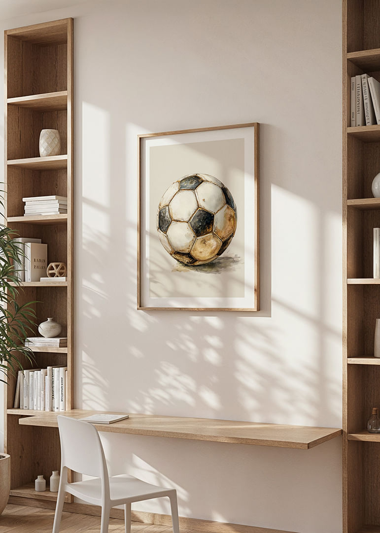 Stará futbalová lopta nesie stopy plynutia času.-12