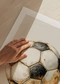 An aged football bears traces of the passage of time.-9