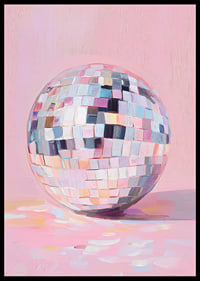 A magical disco ball sparkles in soft pastel tones.-6