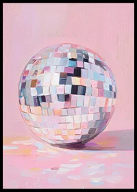 A magical disco ball sparkles in soft pastel tones.-6